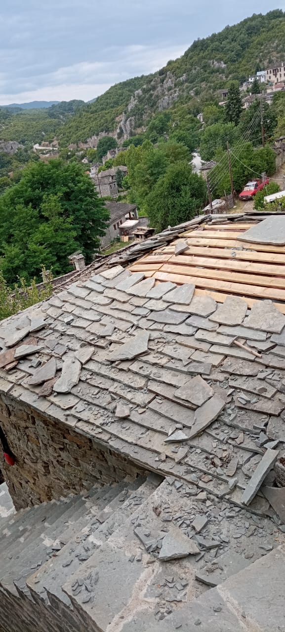 Αποκατάσταση Στέγης με Πλάκες — Ορεινό Χωριό – COKA Κατασκευαστική Ιωάννινα, φωτογραφία 3